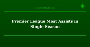 Premier League Most Assists in Single Season